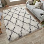 Home Republic Linhas Scandi Ivory Teddy Fur Floor Rug