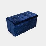 Home Republic Large Navy Crushed Velvet Storage Box