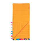 Velosso Orange Velour Tassle Beach Towel