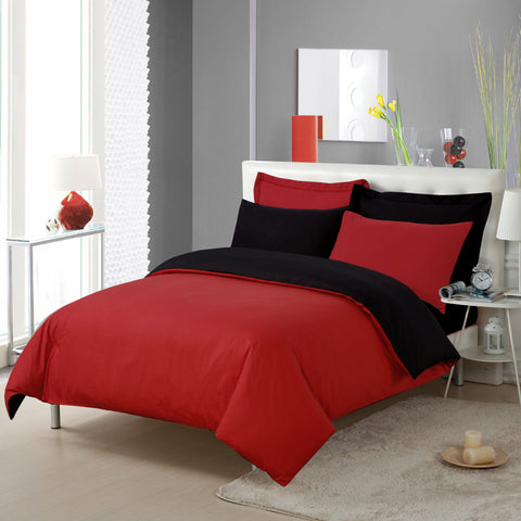 Black and red duvet cover