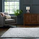 Home Republic Montana Silver Super Soft Teddy Fur Floor Rug